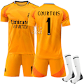 Miniatyrbild 1 av 2: 2024-2025 Real Madrid Aawy Barn- och vuxenfotbollströja Jersey nr 1 COURTOIS 26