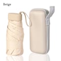 Miniatyrbillede 2 af 10: Sammenklappelig ultralet miniparaply BEIGE beige