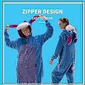 Miniatyrbillede 3 af 3: Snug Fit Unisex Voksen Onesie Pyjamas, Flanel Cosplay Dyr One Piece Halloween Kostume Sovetøj Hjemmetøj Q Mike 105cm Donkey Donkey 95cm
