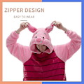 Miniatyrbillede 2 af 3: Snug Fit Unisex Voksen Onesie Pyjamas, Flanel Cosplay Dyr One Piece Halloween Kostume Sovetøj Hjemmetøj Q Mike 105cm Grisling Piglet 85cm