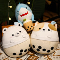 Miniatyrbild 4 av 7: Mub- 30CM Cartoon Animals Squinysy Shark Panda Cat Boba Mike Pillow Plush Toys Soft Stuffed Kawaii Plushie Dolls for Kids Gifts Cat 1 Cat 1 About 25-30cm