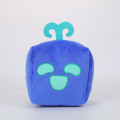 Miniatyrbillede 2 af 2: Mub - Nye blox frugter frugt leopard tryk kasse plys legetøj figur Square blue opens its mouth