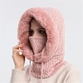 Miniatyrbillede 6 af 6: Vintervarm Cashmere Halsvarmer Ski Vindtæt Hat Beanies grå gray