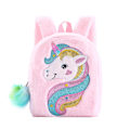 Miniatyrbilde 5 av 7: Mub- Tegneserie Enhjørning Plysj Skoleveske Dyr Plysj Ryggsekk for Jenter Barn Regnbue Bag Enhjørning Ryggsekk Enhjørning Barnehage Bag Tilpasset Customized Customized