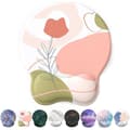 Musematte med håndleddsstøtte, ergonomisk gel-musematte, musehåndleddsstøtte med sklisikker PU-base (rosa)