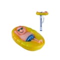 1 stk. multifunksjonelt flytende bassengtermometer - tegneseriestil vanntemometer for spa, gul