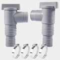 Poolvedligeholdelse/afspærringsventil med 32/38 mm slangetilslutning, dobbelt delt poolventil slangeplunger tilbehør