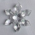 Miniatyrbild 8 av 9: Klar snöflinga prydnad 3D kristall akryl julgran transparent dekor 4.7cm, 10PCS