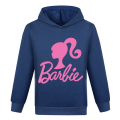 Miniatyrbild 1 av 3: Barbie 3D-tryckt barnhoodie jacka kappa tecknad långärmad navy blue 140cm