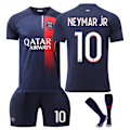 Miniatyrbild 1 av 2: #10 Neymar jR Fotbollströja Träningskit för Barn Pojkar Träningsdräkt Set Tröja + Shorts 26
