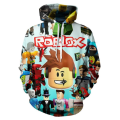 Miniatyrbild 1 av 3: ROBLOX 3d-tryckta barnhoodie jacka kappa långärmad tecknad topp D 140cm