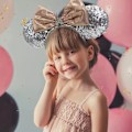 Miniatyrbild 6 av 8: Paljetter Minnie Öron Disney Parks Slott Silver Mickey Mouse Öron Rosett Hårband