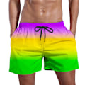 Miniatyrbild 1 av 3: Herr Gradient Dragsko Badbyxor Snabbtorkande Strandshorts Halvbyxor A XL