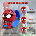 Miniatyrbild 3 av 6: Barn pojkar flickor superhjälte armband klocka infällbar med rem Spider-Man