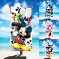 Miniatyrbild 4 av 4: Mickey Mouse Minnie badlakan mikrofiber resehandduk strandhandduk snabb torkning 75cmx150cm C 75*150CM
