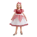 Miniatyrbild 1 av 7: Julklänning Set Hårband Kostym Jul Prinsessklänning För Flickor 130cm