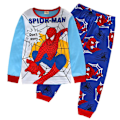 Miniatyrbild 2 av 3: Spider-Man Pyjamas för Småbarn Pojkar Flickor Bomull Pyjamas för Pojke Nattkläder Långärmad Söt Tecknad Sovkläder Byxor Set #9 90cm