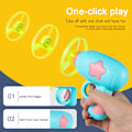 Miniatyrbild 3 av 4: Flying Saucer Launcher Set Spinning Shooter Disc Leksaker för barn yellow