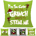 Miniatyrbild 2 av 4: Jul Grinch kuddfodral soffdekor julklapp semester B