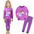 Miniatyrbild 2 av 3: Frozen Prinsessa Småbarn Flickor Pyjamas Bomull Pjs för Pojke Nattkläder Långärmad Söt Tecknad Sovkläder Byxor Set #6 130cm