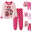 Miniatyrbild 3 av 4: Barnflickors Pyjamas Långärmad Toppar Byxor 2PCS Set Nattkläder B 100cm
