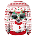 Miniatyrbild 2 av 4: Julpar tröja par långärmad T-shirt topp anpassad C M