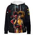 Miniatyrbild 2 av 4: Deadpool Wolverine Hoodies för Vuxen Superhjälte Cosplay Kostym 3D Tryck Halloween Karneval Tröja M