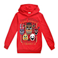 Miniatyrbild 1 av 3: Barn Pojkar FNAF Five Night At Freddy's Pullover Sweatshirt Hooed Tops Red 130cm