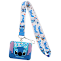 Miniatyrbild 1 av 6: Bärbar Lilo & Stitch-tema Lanyard Arbets- och skolidentitetskort Telefonhalsband D