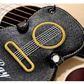 Miniatyrbild 4 av 6: Plektrumhållare för Akustisk/Elektrisk Gitarr, Plektrumförvaringsbox i Flera Storlekar, PU-Läder Plektrumväska, Present till Gitarrister Brown