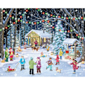 Miniatyrbild 1 av 4: 1000-bitars Julpussel Julpusslet Rensa Reindeer Snögubbe A
