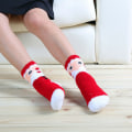 Miniatyrbild 3 av 5: 1/2/4/6 Julgran/Älg Tryck Mjuka Fluffiga Sockor Benvärmare Red & White 6 Pairs