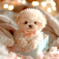 Miniatyrbild 3 av 4: Robotvalp, Milow - Min Realistiska Robotvalp, Milow Realistisk Robotvalp, Plysch Teddy Leksaksvalp Elektronisk Interaktiv Hund - Gående, Skällande, Gåva White
