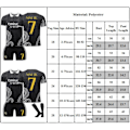 Miniatyrbild 2 av 2: #7 VINI JR Fotbollströja Träningskit för Barn Pojkar Träningsdräkt Set Tröja + Shorts 18