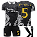 Miniatyrbild 1 av 2: #5 Bellingham Fotbollströja Träningskit för Barn Pojkar Träningsdräkt Set Tröja + Shorts 18