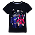 Miniatyrbild 1 av 5: Kids Skibidi Toilet Speakerman Print Boys Girls Casual Short Sleeve T-Shirt Tee Black 120cm