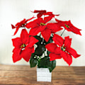 Miniatyrbild 4 av 4: Dekorationer Konstgjord Julstjärna Falsk Växt Julblomma B-7branch