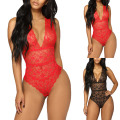 Miniatyrbild 4 av 5: Damunderkläder Mode Sexig Spets Body Deep V Babydoll red L