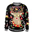 Miniatyrbild 1 av 3: Jultröja för present till tomten Pullover Damkläder Vinterkläder E XL