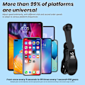 Miniatyrbild 9 av 9: Digital Auto Screen Clicker USB Telefontapp LED-display 180 graders rotation Smart Phone Apps Tyst drift Fingerklicksimulator Black