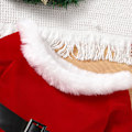 Miniatyrbild 3 av 9: Sammetsklänning för små flickor, julklänning för barn, långärmad tomte-klänning, julprinsessklänning, pannband, säker och bekväm Red 2-3Y