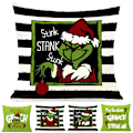 Miniatyrbild 2 av 4: Julgrinch kuddfodral soffdekor julklapp semester C