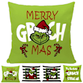 Miniatyrbild 2 av 4: Julgrinch kuddfodral soffdekor julklapp semester A