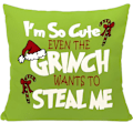 Miniatyrbild 1 av 4: Jul Grinch kuddfodral soffdekor julklapp semester B