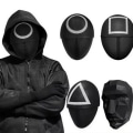 Miniatyrbild 1 av 3: Squid Game Cosplay Mask Square Circle Triangle Halloween Masker Manager