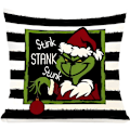 Miniatyrbild 1 av 4: Julgrinch kuddfodral soffdekor julklapp semester C