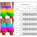 Miniatyrbild 3 av 3: Herr Gradient Dragsko Badbyxor Snabbtorkande Strandshorts Halvbyxor C 3XL
