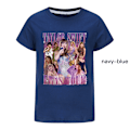Miniatyrbild 1 av 3: Taylor Swiftie Pojkar Atletiska Tecknade Tröjor Toppar Sommar Kortärmad Snabbtorkande Aktiva T-shirts för Barn Tonåringar Navy Blue 160cm