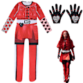 Miniatyrbild 1 av 10: Descendants 4 The Rise of the Red Charming Chloe Prinsess Jumpsuits för Flickor Fest Halloween Kostym Födelsedagspresenter och Tematiska Fester för Fans 140cm