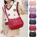 Miniatyrbild 1 av 2: Dam Zippad Messenger Cross Body Bag Dam Axelväska Semester blue